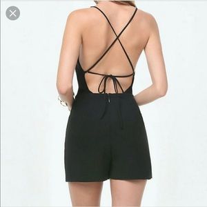 Bebe Open back Criss Cross Romper